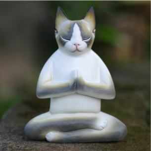 Cat-In-Meditation-Handmade-Kitten-Kitty-Prayer-Zen-Buddhist-White-Gray-Feline-Home-Decor-Desk-Gift-Wood-Statuette-Indonesia-c40dcaa0-b495-4f2d-a0ee-5842470cdf3b